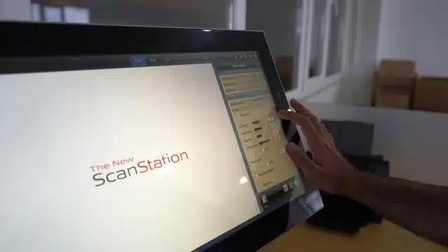 Document scanning software screen